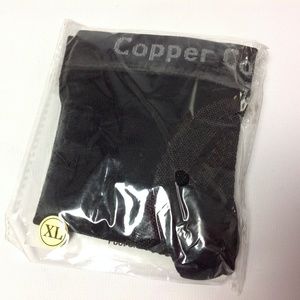 New Foot Sleeve Black Size XL Copper Compression